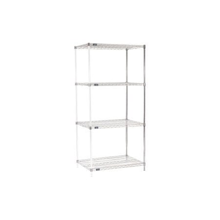 Global Equipment Nexel    Chrome Wire Shelving Add-On - 42"W x 24"D x 74"H A24427C
